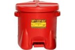 EAGLE - EM-935-FL - 10 Gal. Polyethylene Oily Waste Can (Red)