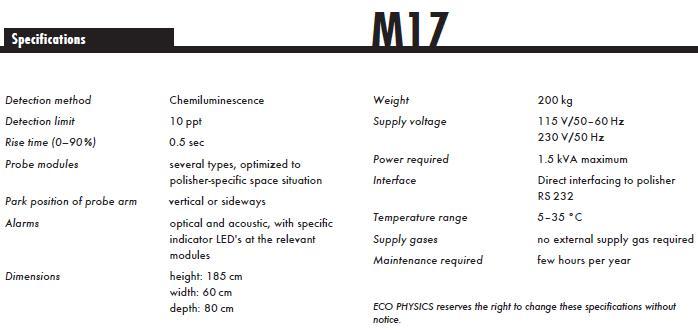 Eco Physics - M17 - End-Point Control for CMP Processes